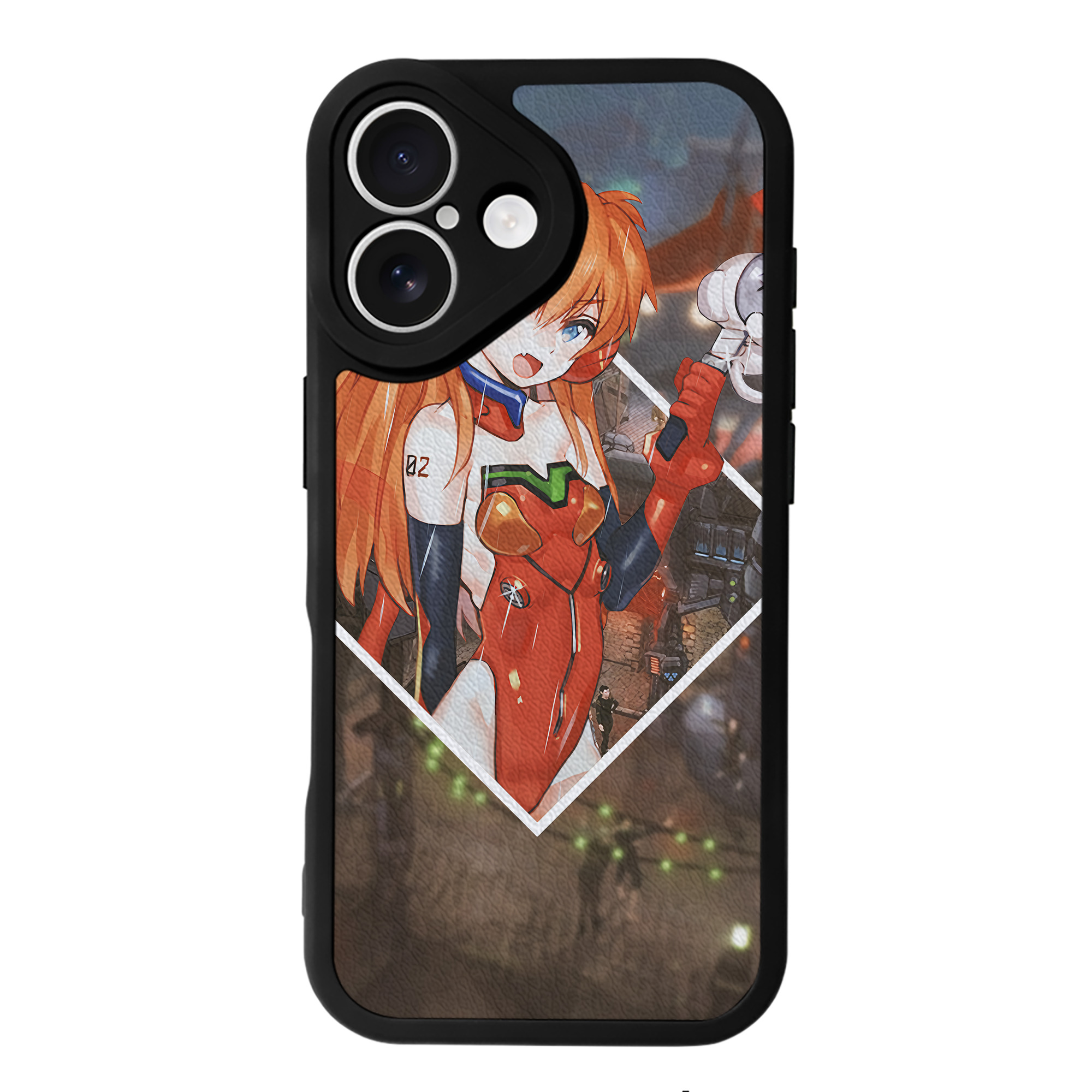 （画像用） EVA 新世紀エヴァンゲリオン 【iPhone 16シリーズ対応】シリコンスマホケース（レザー調） 材質：シリコン